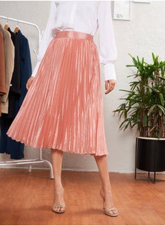 اشتري Accordion Pleated Flared Midi Skirt في السعودية