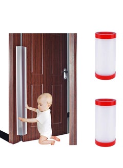 اشتري Finger Clip Door Guard, Child Door Seam Anti-Pinch Hand Protection Strip Door Protector Baby Finger Clip Door Guard 90 Degree Plus 180 Degree Door Guard Set(17cm wide by 1.2m, 2 pcs) في السعودية