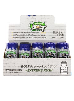 Buy BOLT "Pre-workout Shot" Blueberry flavor (Pack of 15) in Egypt