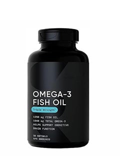 اشتري Omega-3,triple Strength, 1250 Mg, Made with ALASKAOMEGA, with Triglyceride EPA & DHA | Heart, Brain & Joint Support | IFOS 5 Star Certified, Non-GMO & Gluten Free - 90 Softgels في السعودية