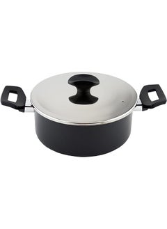 Buy Vetro Plus Non Stick Casserole Cooking Color Black Size 20Cm in Saudi Arabia