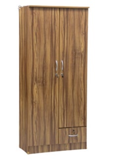 Buy 2 Door Wooden Wardrobe Cabinet Cupboard Engineered Wood Perfect Modern Stylish Heavy Duty in UAE