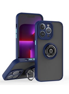 اشتري iPhone 13 pro Max Case Protective Back Cover Ring with Magnet Case for iPhone 13 Pro max Blue 6.7" في السعودية