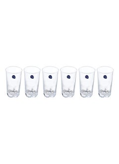 Buy Volare Glass Tea Cup Set 300 Ml 6 Pieces - Clear in Egypt