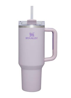 Buy Stainless steel vacuum cup with lid and straw for ice and cold drinks in UAE