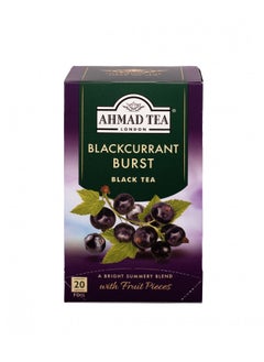 اشتري Ahmad Tea Black Tea, Blackcurrant Burst Teabags, 20 ct (Pack of 6) - Caffeinated & Sugar-Free في الامارات