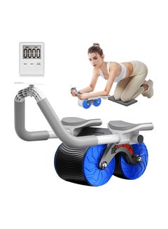 Buy Ab Abdominal Exercise Roller Elbow Support Automatic Rebound Abdominal Wheel with Knee Pad and Timer, Abs Roller Wheel Core Workout Strength Trainin Equipment for Beginners Home Gym in UAE