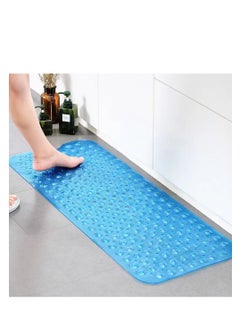 اشتري Bath Tub Shower Safety Mat  Non-Slip , Bathtub Mat with Suction Cups, Machine Washable Bathroom Mats with Drain Holes, Clear في السعودية