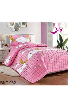 Buy Comforter set with children's drawings, 3 pieces, compressed quilt, size 160*210 cm in Saudi Arabia