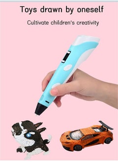 اشتري 3D PRINTING PEN WITH DISPLAY INCLUDES 3D PEN 3 STARTER COLORS OF PLA FILAMENT STENCIL BOOK PROJECT GUIDE AND CHARGER في السعودية