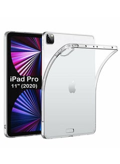 اشتري iPad Pro 11-inch 2020 (2nd Gen) Case Clear Shock Absorbing Flexible TPU Protective Cover Transparent Slim Case في الامارات