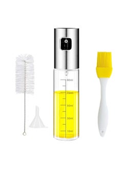 Buy Oil Sprayer Dispenser Set Includes 1xOil Spray Bottle, 1xBottle Brush, 1xFunnelRor BBQ, Cooking, Salad 100ml in UAE