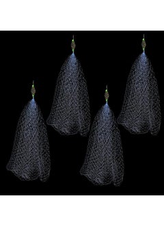 Buy Promass 4Pcs Fishing Cast Net,Fishing Net,Fishing Trap,with Luminous Beads Fishing Accessory Net in UAE