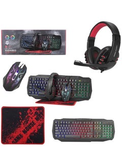 Buy The SpectrumStorm CM-406 4-in-1 RGB Gaming Combo: Elevate Your Gaming Experience with Dynamic Keyboard, Precision Mouse, Immersive Headphone, and Personalized RGB Lighting Integration in UAE