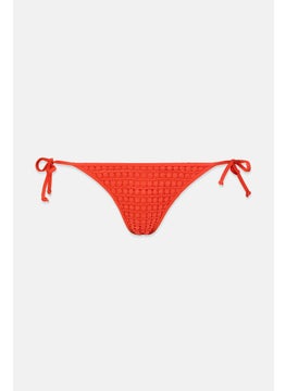 اشتري Women Tie Closure Crochet Bikini Bottom, Red في السعودية