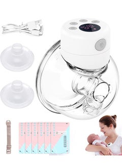 Buy Wearable Breast Pump Hand Free Portable Electric Breastfeeding Pump S12 Wireless Breast Milk Pump with LCD Display 2 Modes 9 Levels 24mm in UAE