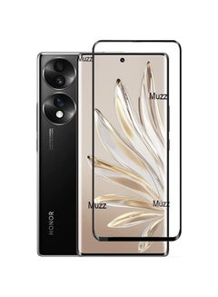 Buy Honor 70 Screen Protector HD Transparent Scratch-resistant Tempered glass screen protector For Honor 70 Black in UAE