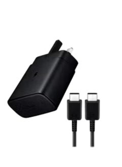 Buy Wall Charger 45W Fast Charging With UK Plug USB-C to USB-C For Samsung Devices With Type C Cable in Saudi Arabia