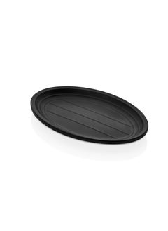 Buy Black Melamine oval Serving Dish Size 22.5 cm in Saudi Arabia