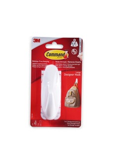 Buy 3M Command Large Designer Hook - White in UAE