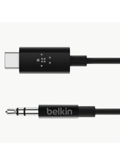 اشتري RockStar USB-C to 3.5mm Aux Cable | 3-Ft  Audio Cable, PVC Jacket with Aluminum Heads, Heavy Duty, for iPhone 15, Samsung Galaxy S23, Z Fold, iPad, MacBook, Pixel, more - Black في الامارات