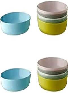 اشتري Ikea Plastic Plate - Pack of 12, Multicolour في مصر