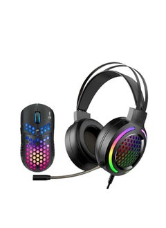 Buy Marvo MH01BK Gaming Headset and Mouse Combo, Wired, Over-Ear in Egypt