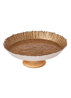 Buy Glass cake plate with base size 30 cm height 10 cm in Saudi Arabia