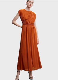 Buy Draped Detail Tiered Dress in UAE