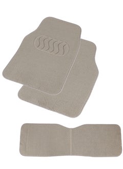 Buy Epsilon Car Mat Set- EPSCM1588/ 3 Piece Pack, Perfect for SUVs Cars, Excellent Floor Grip and Anti-Slip Design/ Stylish Floor Protection, Universal Size and Easy to Clean/ Beige in UAE