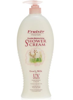 اشتري Shower cream goats milk with uv white 1000ml في الامارات