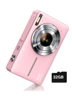 اشتري Digital Camera, FHD 1080P Camera, Digital Point and Shoot Camera with Zoom Anti Shake, Compact Small Camera for Boys Girls Kids في السعودية