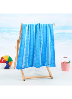 Buy Jacquard Beach Towel (86x162 cm) 390 Gsm Cool Hexagon Cotton-Set of 1 in UAE