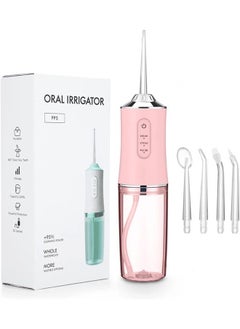 Buy Water Flosser for Teeth, Cordless Water Flosser & Irrigator 220ml Portable Dental Flosser with 4 Jet Tips 3 Modes Waterproof Oral Irrigator Water Pick Flosser for Professional Teeth Cleaning in Saudi Arabia