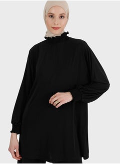 Buy High Neck Puff Sleeve Tunic in UAE