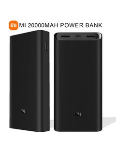 Buy Xiaomi Mi 20000 mAh Power Bank 74Wh 4A 2 USB A Port Rapid Charge Two Devices at Once Type C Input Port Portable Charger for iPhone iPad Galaxy Smartphones in UAE