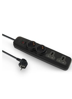 Buy Power Strip 4 Outlets (2 Schuko Sockets + 2 Universal Sockets) 2m cable 2800 watt in Egypt