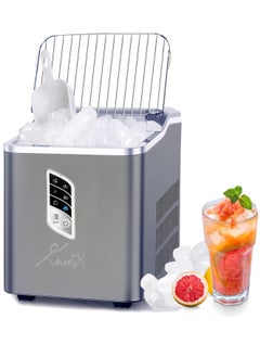 اشتري Automatic Ice Maker, 9 Cubes Ready in 6 Mins, 12Kg In 24 Hours, 1.5 L, Self- Cleaning, Two Size Ice Cube, LED Control Panel, Scoop Included في الامارات