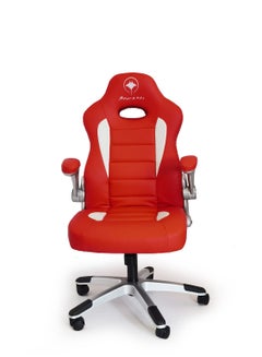 Buy Gaming Chair High-Back Racing Style With Pu Leather Bucket Seat 360 Swivel With Heavy Duty Steel Can Hold Upto 150Kg Headrest Lumbar Support Steel 7 Star Base Compatible With E Sports Color Red&White in UAE