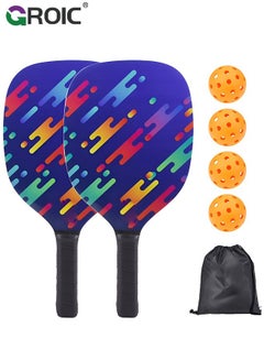 Buy Pickleball Paddle,Pickleball Paddle/Paddles Set, Polypropylene Honeycomb Core, Anti-Slip Sweat-Absorbing Grip, 4 Pickleball, Portable Carry Bag, Pickle Ball for Beginners in UAE