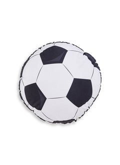 اشتري Football Shaped Filled Cushion 35X35Cm - White في الامارات