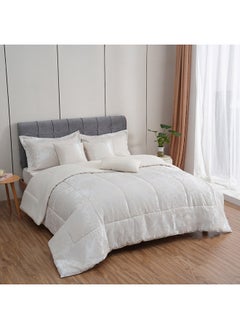 Buy Leaf 7-Piece Jacquard King BIAB Comforter Set 240 x 220 cm in UAE