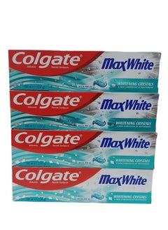 Buy Colgate MaxWhite Whitening Crystals Toothpaste 100ml Pack of 4 in UAE