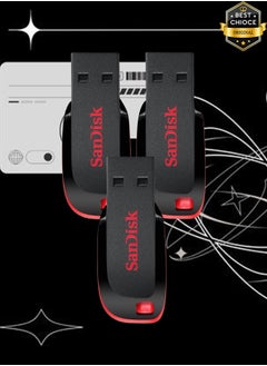 Buy 3 Pieces SanDisk Curzer Blade USB 2.0 Flash Drive 32GB in Saudi Arabia