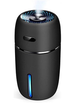 Buy Mini USB Car Humidifier, 200ml Ultrasonic Cool Mist Humidifier with 7 Colors Light Changing, Adjustable Mist Mode,Auto Shut-Off, Super Quiet Operation for Bedroom Home Office, Car, Travel (Black) in UAE