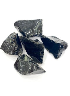 Buy NATURAL BLACK OBSIDIAN ROUGH STONE PER PIECE in UAE