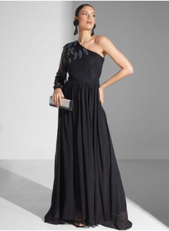 Buy Embellished One Shoulder Dress in Saudi Arabia