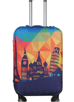 اشتري Explore Land Travel Luggage Cover Suitcase Protector Fits 18-32 Inch Luggage, Modern City, M(23-26 inch luggage) في مصر