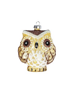 Buy Gulf Flowers Christmas Tree Decoration – Owl Glass, Black Ornament for Holiday Decor in UAE