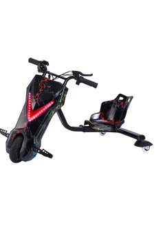 Buy 3 Wheel 36 V Electric Drifting Scooter 360 Degree Rotation with Led Light Comfortable Seat Black/Red in UAE